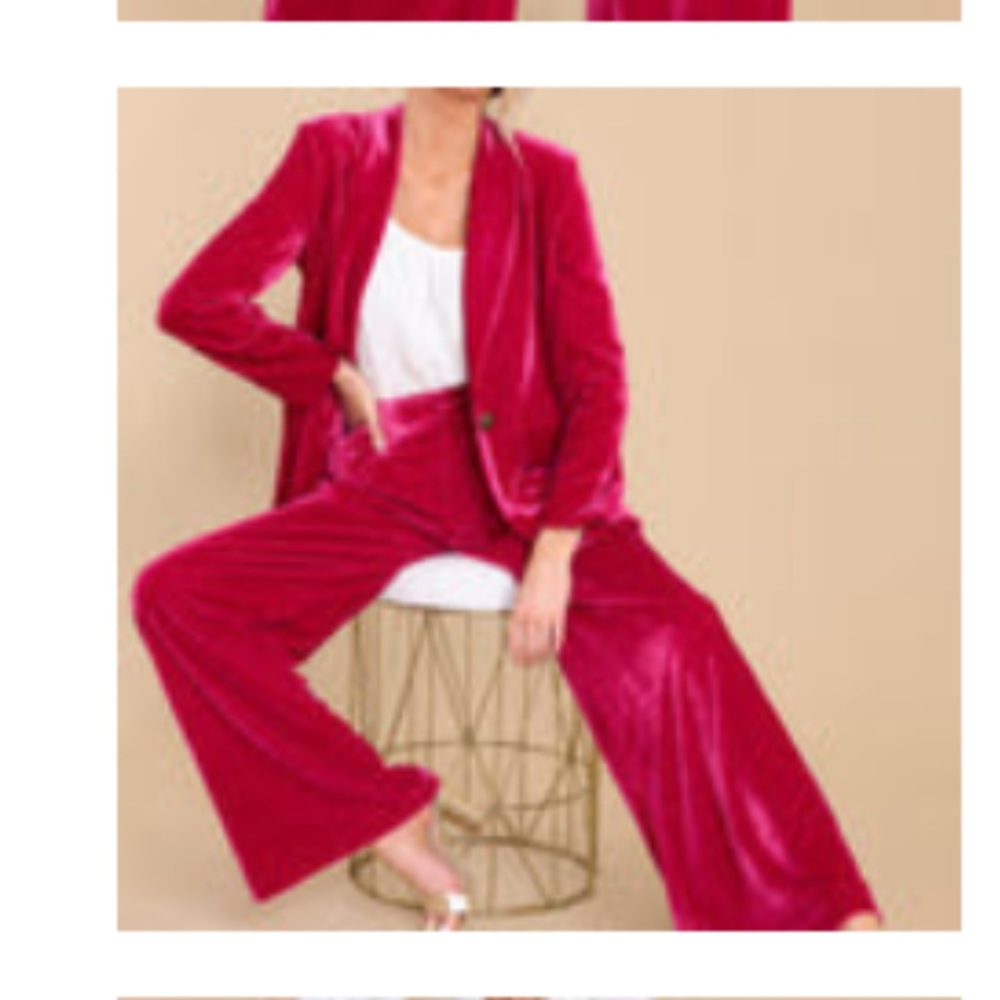 Pink Velvet Suit